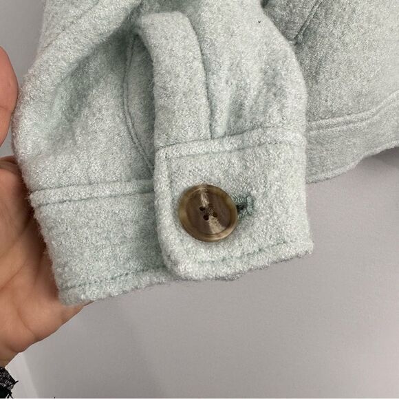 Joie Wool Blend Cropped Shacket Sz Large - Picture 6 of 13